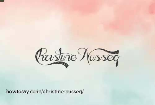 Christine Nusseq