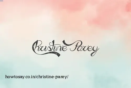 Christine Parey