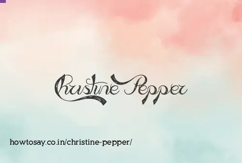 Christine Pepper