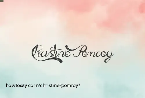 Christine Pomroy