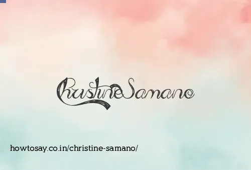 Christine Samano