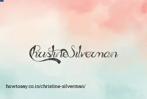 Christine Silverman