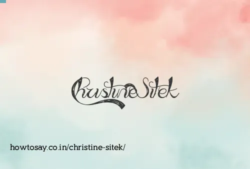 Christine Sitek
