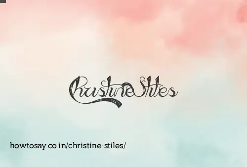 Christine Stiles