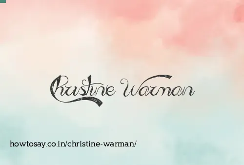 Christine Warman