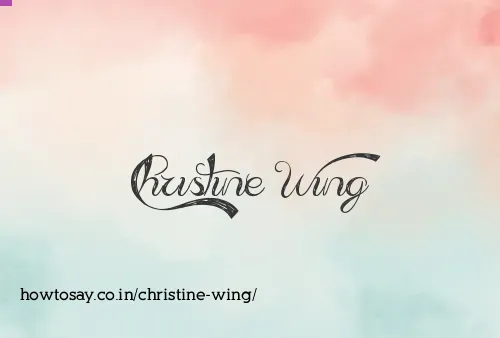 Christine Wing