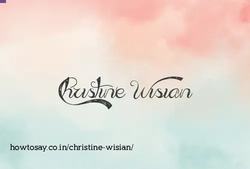 Christine Wisian