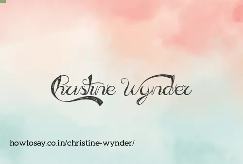 Christine Wynder