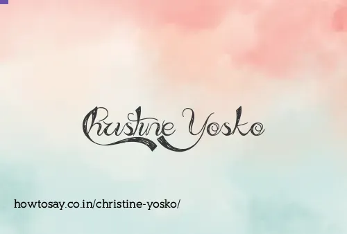 Christine Yosko