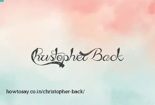Christopher Back