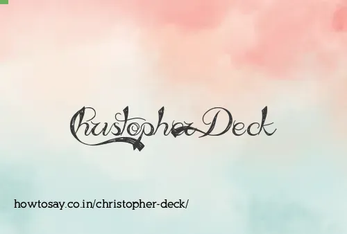 Christopher Deck