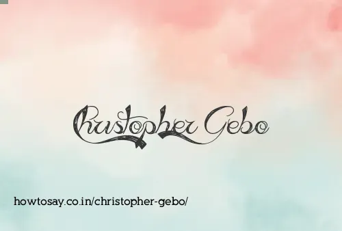 Christopher Gebo