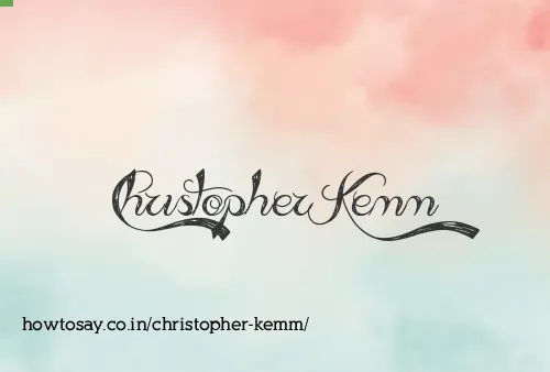 Christopher Kemm
