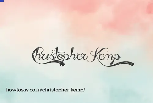 Christopher Kemp