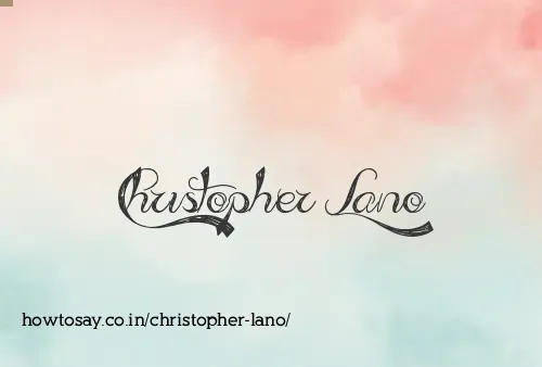 Christopher Lano