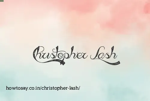 Christopher Lash