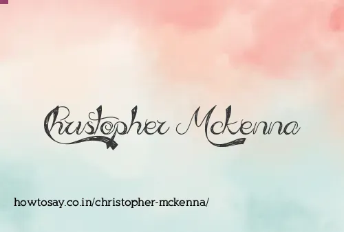 Christopher Mckenna