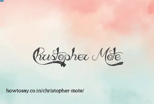Christopher Mote
