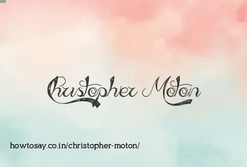 Christopher Moton
