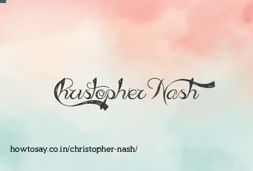 Christopher Nash