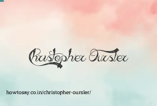 Christopher Oursler