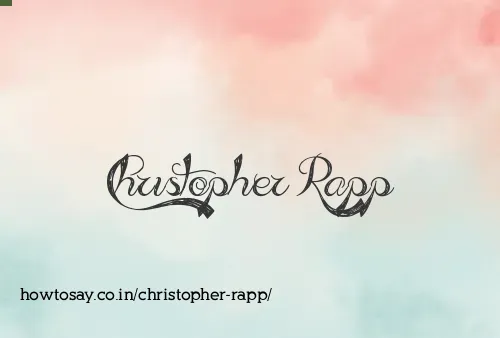 Christopher Rapp