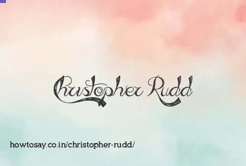 Christopher Rudd
