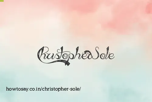 Christopher Sole