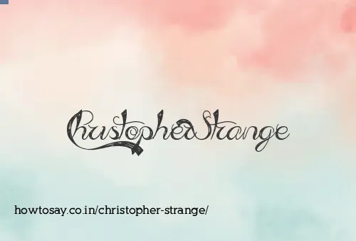 Christopher Strange
