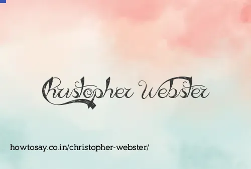 Christopher Webster