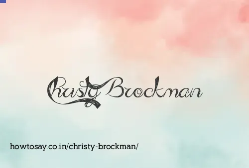 Christy Brockman