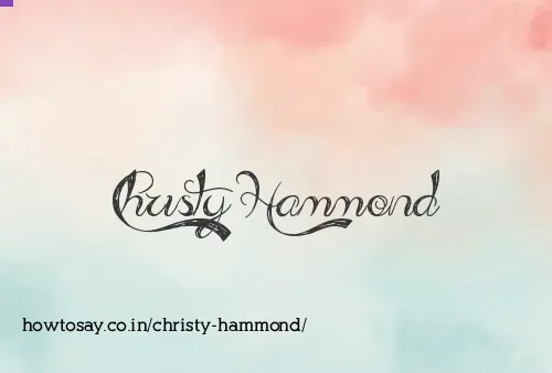 Christy Hammond