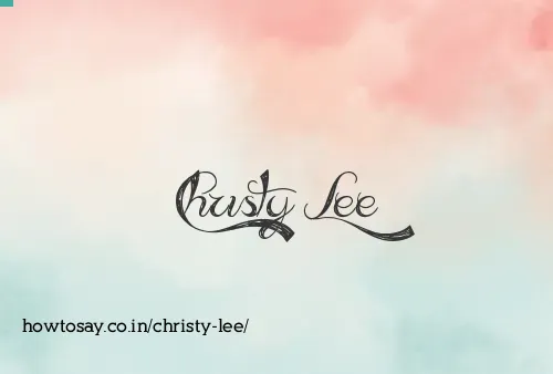 Christy Lee