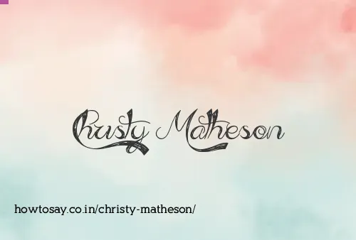 Christy Matheson