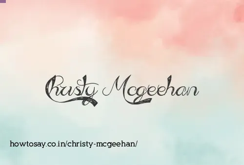 Christy Mcgeehan