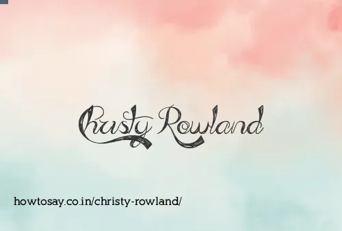 Christy Rowland