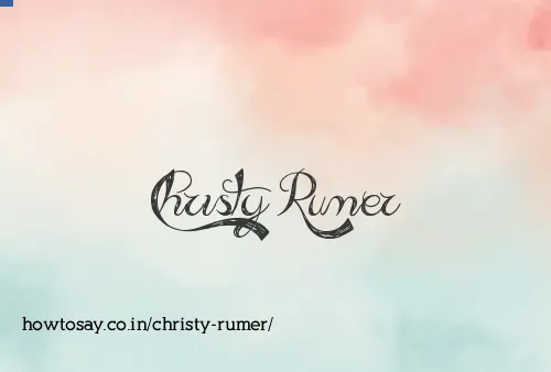 Christy Rumer