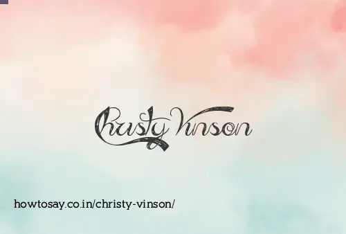 Christy Vinson