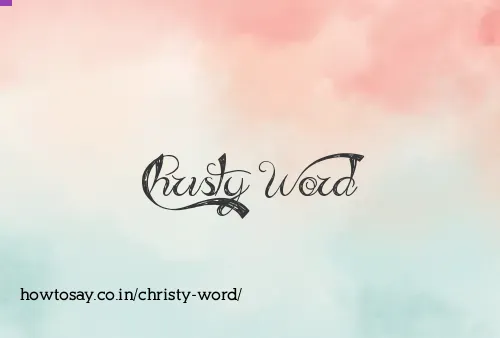 Christy Word