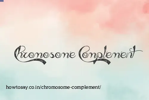 Chromosome Complement