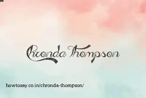 Chronda Thompson