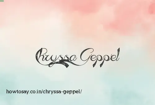 Chryssa Geppel