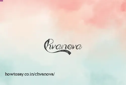Chvanova