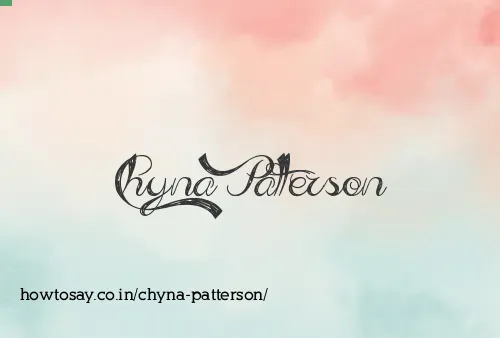 Chyna Patterson