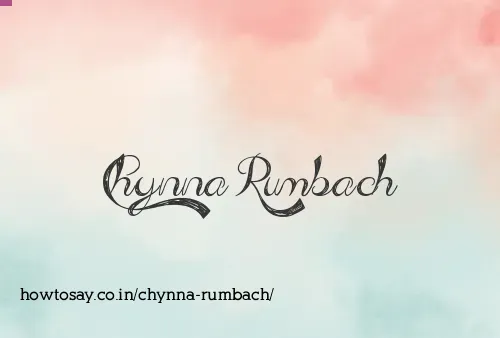 Chynna Rumbach