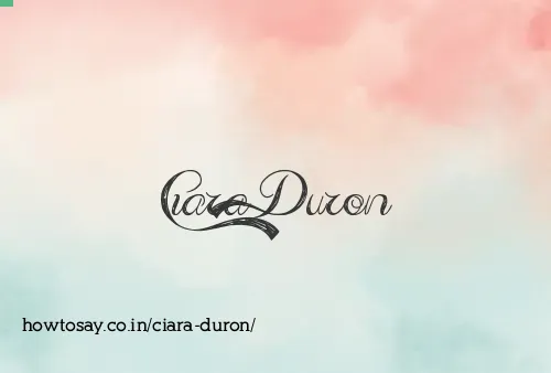 Ciara Duron