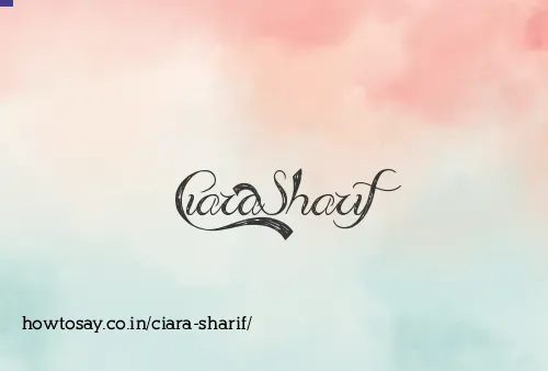 Ciara Sharif