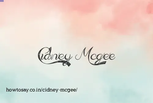 Cidney Mcgee