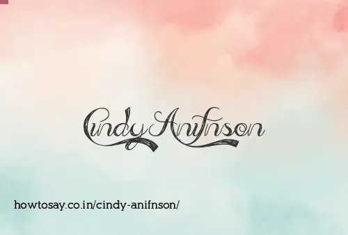 Cindy Anifnson
