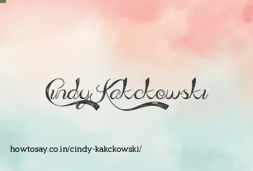 Cindy Kakckowski